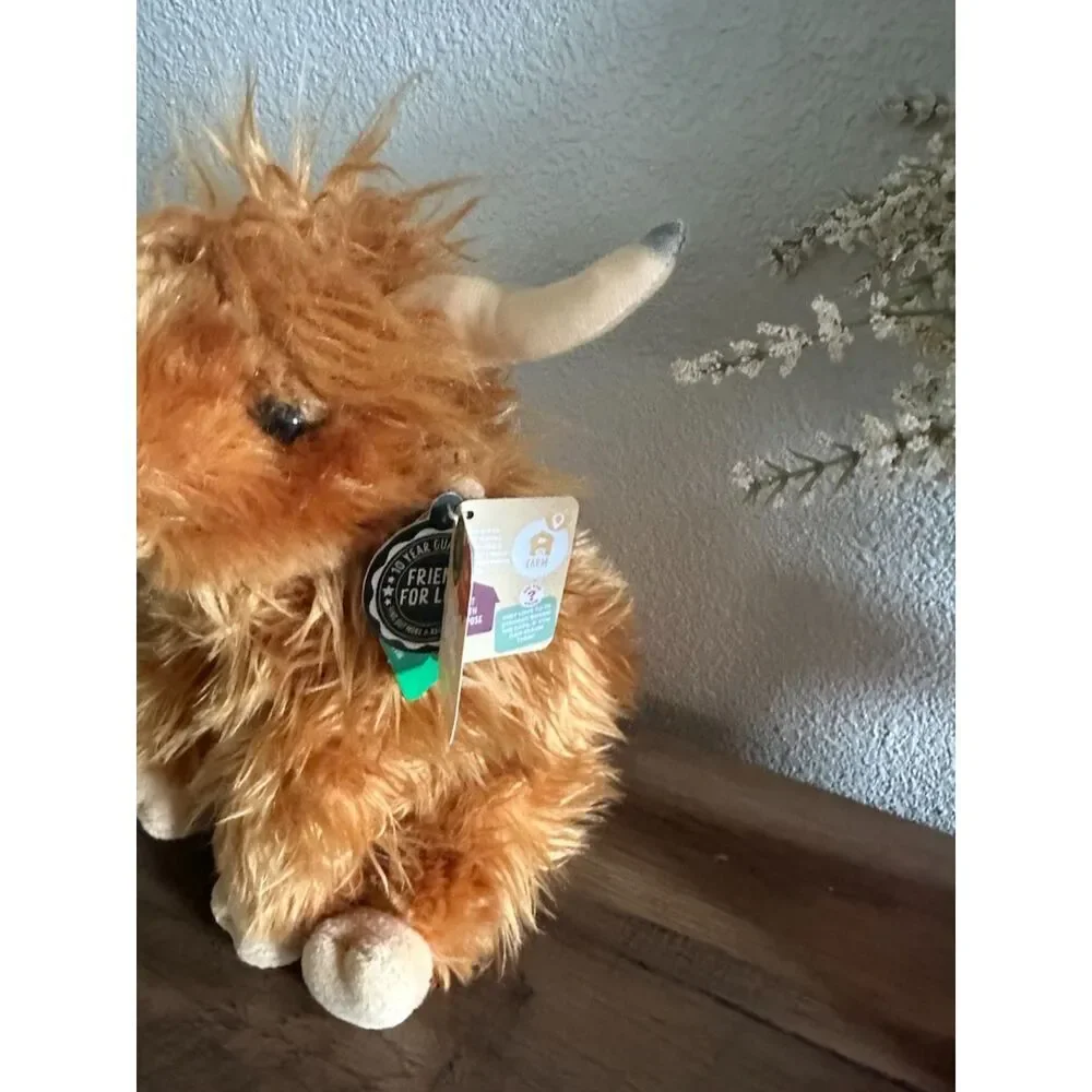 NEW Living Nature Highland Cow Stuffed Animal 10